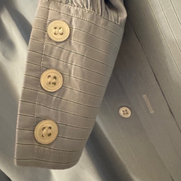 Turnbull And Asser Long Sleeve Collared Button Down Striped Shirt Mens 15" 23" - Picture 5 of 8